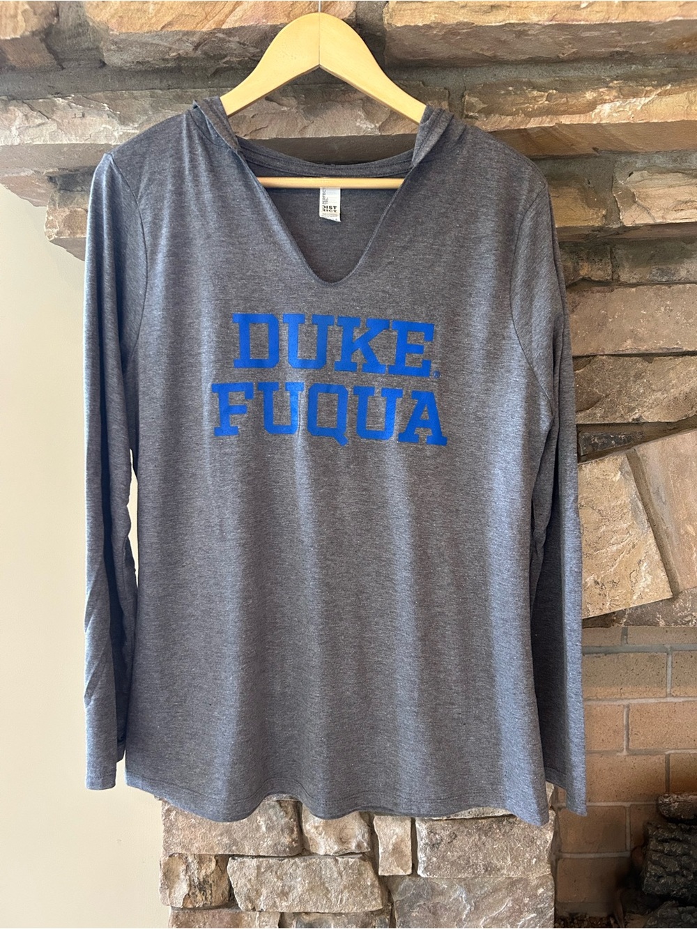District Gray Tee with Blue Lettering